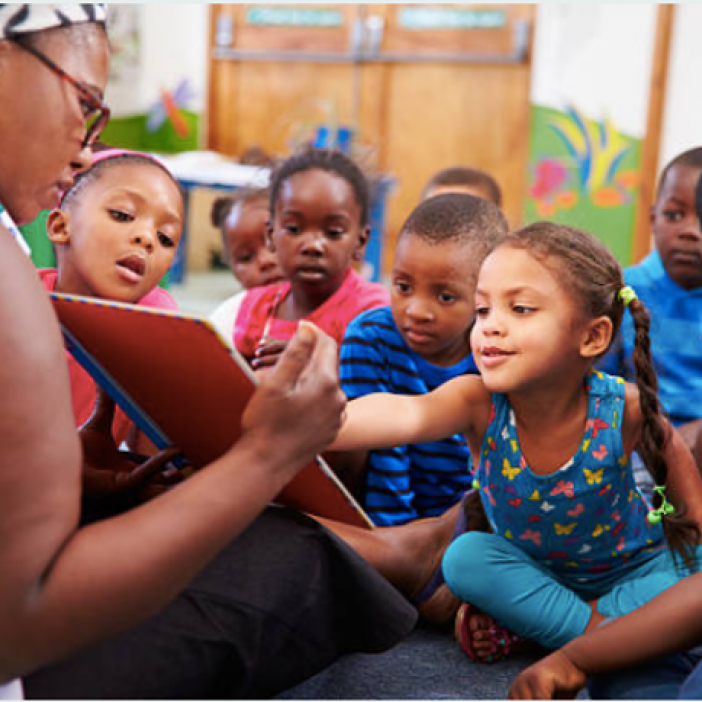 children and teacher