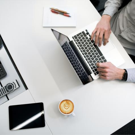 laptop on desk