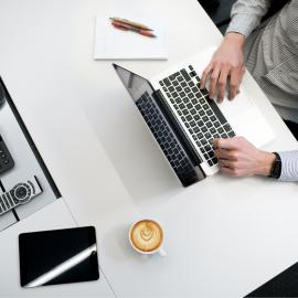 laptop on desk